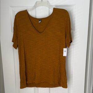 Old navy luxe Rust V-Neck T-Shirt